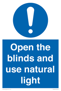 Open the blinds and use natural light